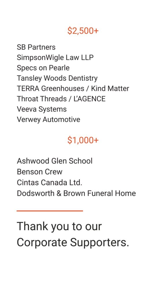 Image for 7. Corporate Supporters - $1,000+